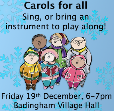 Carols for all- sing or play! Friday 19th December